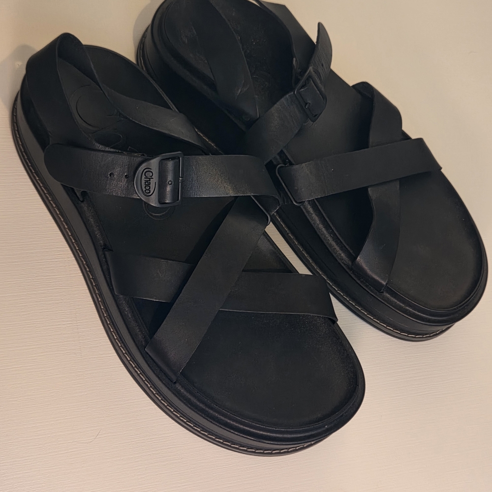 Chaco Black Strappy Sandals